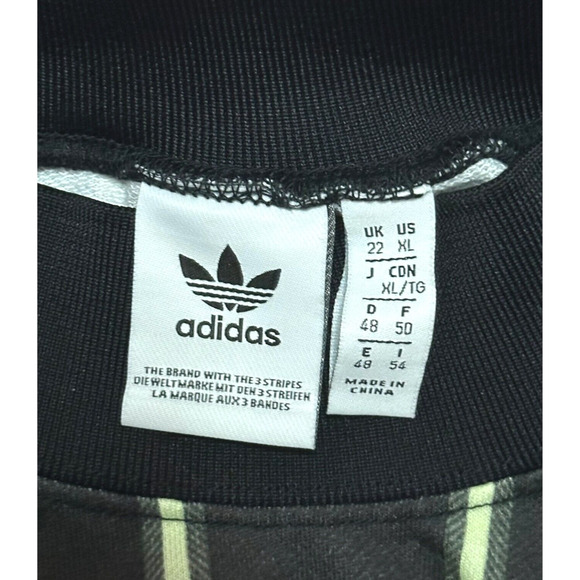 ADIDAS Special Edition Sweatshirt Sweater Crop Top Mint Green Striped Active XL - Picture 10 of 13